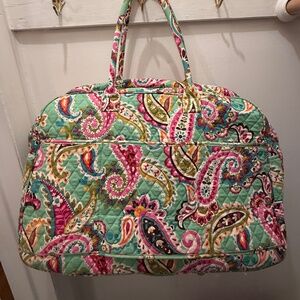 Gorgeous Green Large Vera Bradley Weekender Bag!